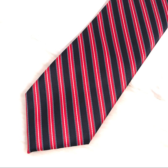 Dockers Red, White & Blue Striped Tie EUC - Picture 6 of 6